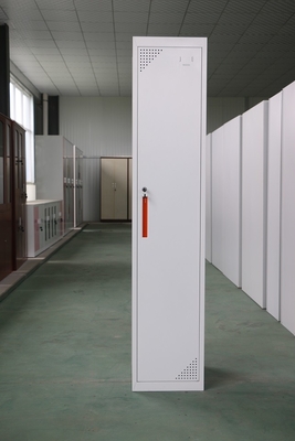Single Door Steel Office Lockers Electrostatic Powder Coating 0.6mm Thick
