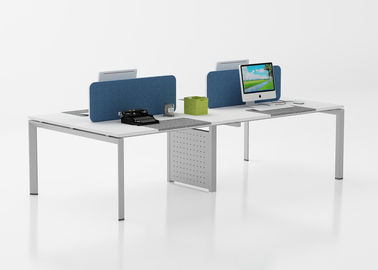 Modern 4 Person Linear Office Partition Workstation For Project Design