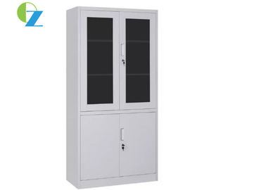 4 Door Steel Office Cupboard Metal File Cabinets With Lock And Double Drawers