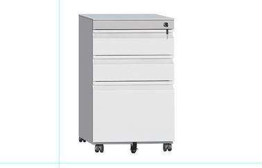 Three Drawer Gooseneck Handle File Cabinet On Wheels W390mm