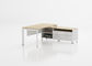 Wooden Manager Office Table / L Shaped Executive Office Desk Furniture
