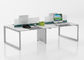 4 Seater Office Ergonomic Workstation Table Desk Linear Open E0 Grade For Staff