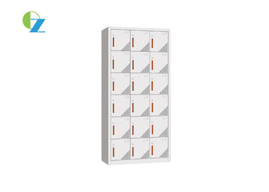 18 Door Steel Office Lockers , Multiple Locker Cabinet Customized Color