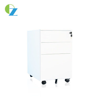 H620mm Metal Mobile Pedestal 3 Drawers Storage With Assembled Construction