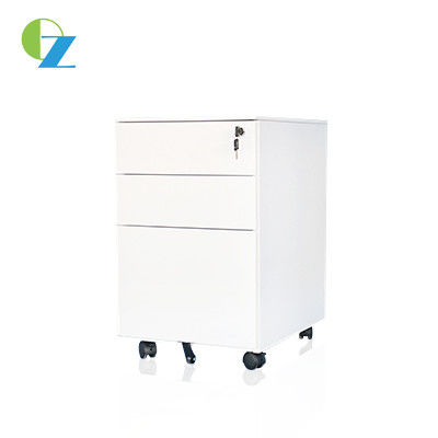 H620mm Metal Mobile Pedestal 3 Drawers Storage With Assembled Construction