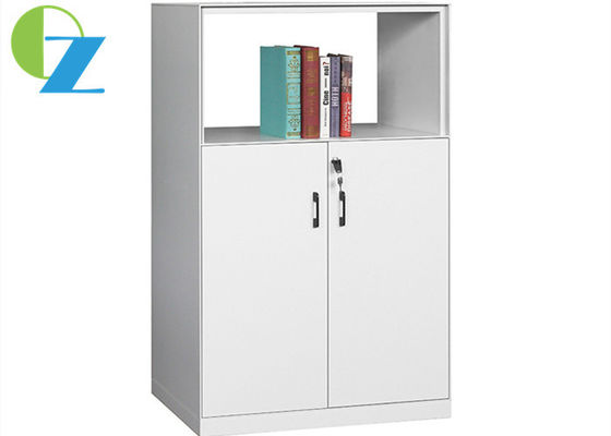 Open Shelf W800mm Steel Office Cupboard 2 Tier 1 Open Shelf  0.5mm Edge