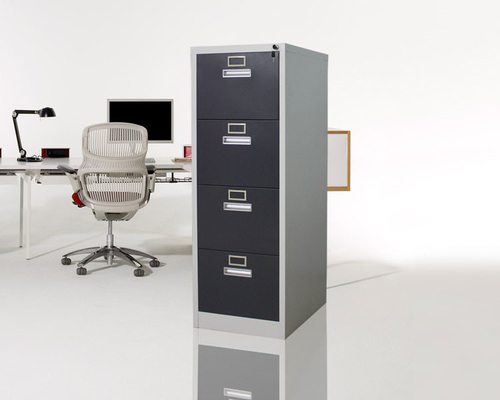 Iron 4 Drawer Letter Vertical Metal File Cabinet For Office