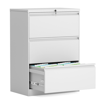 Work Surface Pedestal 3 Drawer Steel Filing Cabinet Lateral Filling