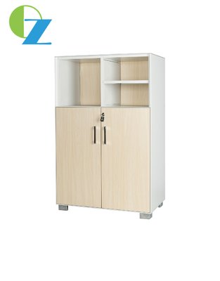 Swing Door Thin Edge Slim Wood Storage Cabinet 2 Tier