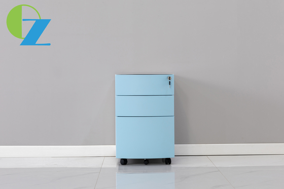 Картотека стального края дуги 3 ящиков мобильная со шкафом хранения постамента завальцовки замка